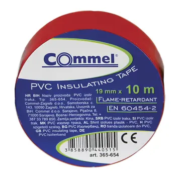 365-654 Izolir traka 0.13 mm x 19 mm x 10 m crvena