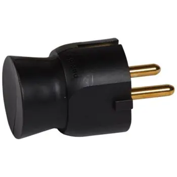 50178 UTIKAČ 2P+E 16A KUTNI CRNI