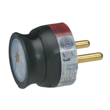 50184 UTIKAČ 2P/16A/230V MAX.3680W PLOSNATI CRNI