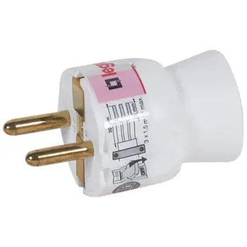 50187 UTIKAČ 2P+E/16A/230V MAX.3680W RAVNI BIJELI