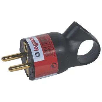 50194 UTIKAČ 16A-230V-3680W CRNI S PRSTENOM
