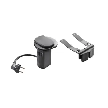 54086 KUTIJA STOLNA OPR. 2P+E+USB CRNA