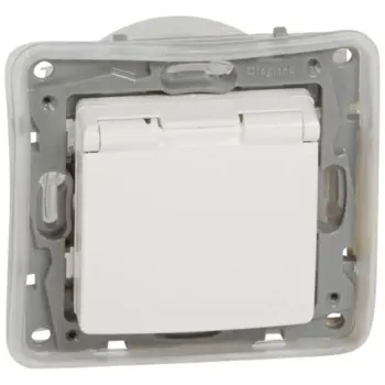 664747 NILOE ŠUKO UTIČNICA 16A/230V/IP44 BIJELI S POKLOPCEM