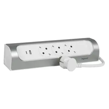 694502 KUT 3X2P+E USB A+C 1M KAB AL/B