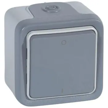 69717 SKLOPKA DVOPOLNA 10A/250V  IP55 N/Ž PLEXO