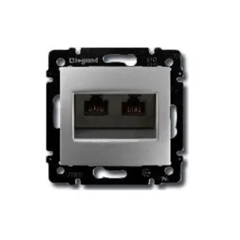 770243 MREŽNA UTIČNICA 2×RJ45 UTP VALENA ALU