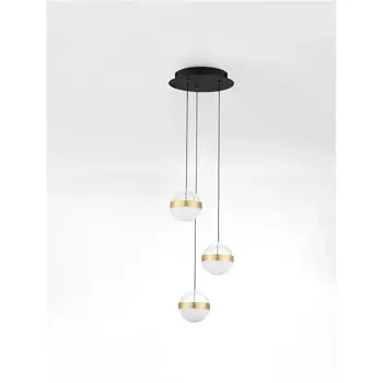 ALAZ LED LUSTER 3X CRNA/ZLATNA 27W 3000K IP20 TRIAC DIMABILNA