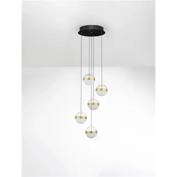 ALAZ LED LUSTER 5X CRNA/ZLATNA 45W 3000K IP20 TRIAC DIMABILNA