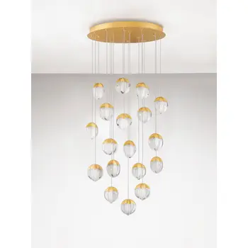 ALICIA LED LUSTER 18X ZLATNA 90W IP20 3000K TRIAC DIMABILNA