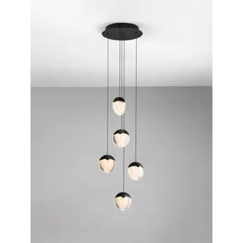 ALICIA LED VISILICA 5X CRNA 25W 3000K IP20 TRIAC DIMABILNA