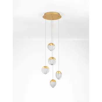ALICIA LED LUSTER 5X ZLATNA 25W 3000K IP20 TRIAC DIMABILNA