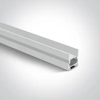 ALU PROFIL NADGRADNI 2m + PC Opal diffuser DARK LIGHT BIJELI