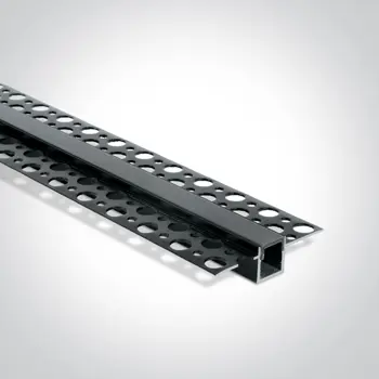 ALU PROFIL UGRADBENI TRIMLESS 2m CRNI + DIFUZOR CRNI