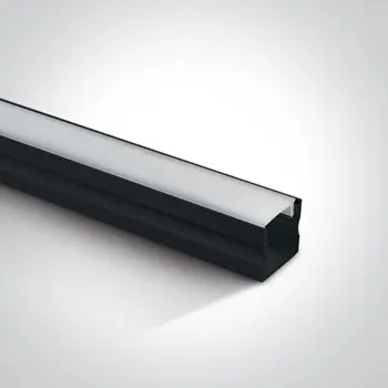 ALU PROFIL ZA LED TRAKU (max.12mm) 17×15×2000mm NADGRADNI CRNI