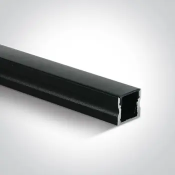 ALU PROFIL ZA LED TRAKU (max.12mm) 17×15×2000mm NADGRADNI CRNI