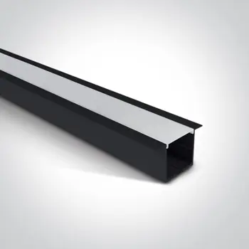 ALU PROFIL CRNI +DIFFUZOR BIJELI