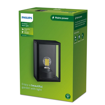 ALZOR PHILIPS vanjska LED svjetiljka White Ambiance MAX 25W crna