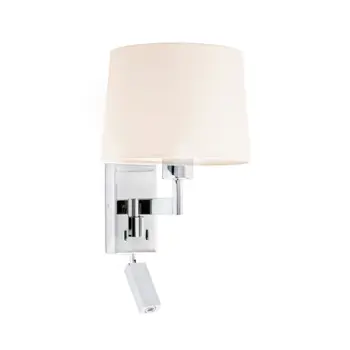 ARTIS CHROME ZIDNA SVJETILJKA  WITH READER BEIGE SHADE