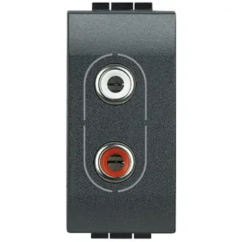 AUDIO UTIČNICA RCA×2 LIVING LIGHT ANTRACIT