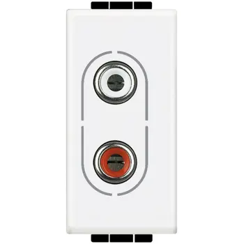 AUDIO UTIČNICA RCA×2 LIVING LIGHT BIJELA
