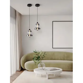 BALLY VISILICA LED/3000K/12W/1636Lm/CRNA & SMOKY GRAY
