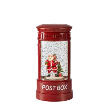 BERTRAM STOLNA DEKORACIJA CRVENA GLITTER POSTBOX 1/LED/2m