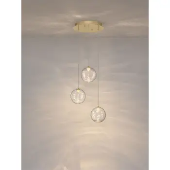 BLAZIK LED LUSTER 3X ZLATNA/STAKLO 12W IP20 2700K TRIAC PRIGUŠLJIVA