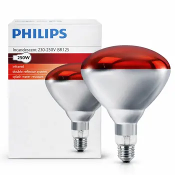 BR125 IR PHILIPS Infracrvena grijaća žarulja E27 250W E27 Red 1CT/10