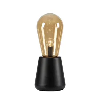 BROOKE STOLNA LAMPA AMBER/CRNA E14