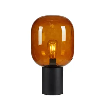 BROOKLYN STOLNA LAMPA 44CM CRNA/SMEĐA E27
