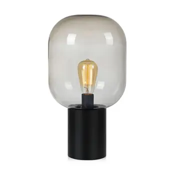 BROOKLYN STOLNA LAMPA 44CM CRNA/SMOKE E27
