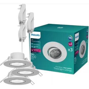 CILANTRO STEP PHILIPS LED downlight prigušiva 070 5W 27K bijeli (set 3 kom)