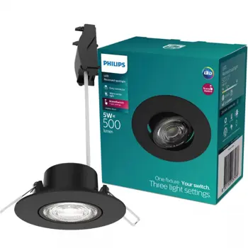 CILANTRO STEP PHILIPS LED downlight prigušiva 070 5W 27K crni