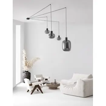 CINZIA VISILICA E27 /IP20/SMOKY & CRNA