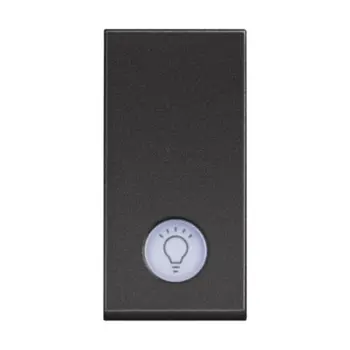 CLASSIA TIPKALO S IND. 1P/10A/250V ZNAK SVJETLA 1M CRNO