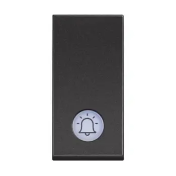 CLASSIA TIPKALO S IND. 1P/10A/250V ZNAK ZVONA 1M CRNO