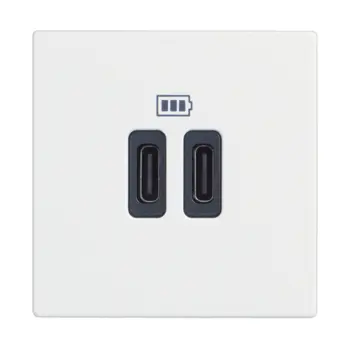 CLASSIA USB UTIČNICA 2×TIP C/230V AC/5V DC/3A 2M BIJELA
