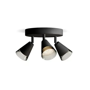 CLEFT PHILIPS LED reflektor SPOT 3XGU10 pločasti crni