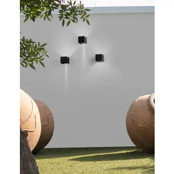 COMO VANJSKA ZIDNA SVJETILJKA LED 2x3W/3000K/510lm/IP54/CRNA