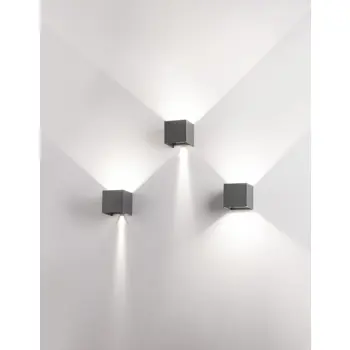 COMO VANJSKA ZIDNA SVJETILJKA LED 2x3W/3000K/510lm/IP54/Tamno Siva
