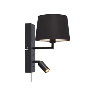 COMO ZIDNA SVJETILJKA CRNA E14+LED