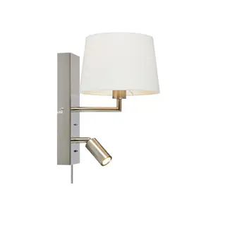 COMO ZIDNA SVJETILJKA ČELIK/BIJELA E14+LED