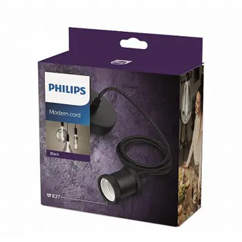 CONSUMER CORD/modern/E27/black 1CT EU RF