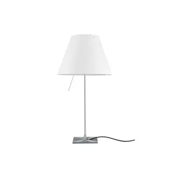 COSTANZA D13if STOLNA LAMPA ALUMINIJ S BIJELIM SJENILOM E27