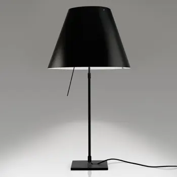 COSTANZINA MALA STOLNA LAMPA D13pi CRNA S CRNIM SJENILOM E14