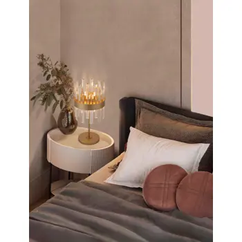 CROWN STOLNA LAMPA G9/6X5W/SATIN GOLD