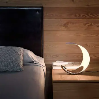CURL D76N1 STOLNA SVJETILJKA LED 8W 3000K SREBRNA