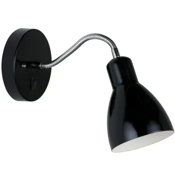 CYCLONE ZIDNA SVJETILJKA CRNA E14/IP20/15W/220-240V