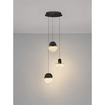 DORIN LED VISILICA CRNA/STAKLO 18W IP20 2700K TRIAK PRIGUŠLJIVA