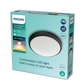 DORIS PHILIPS LED stropna svjetiljka CL257 okrugla 6W 27K B IP44